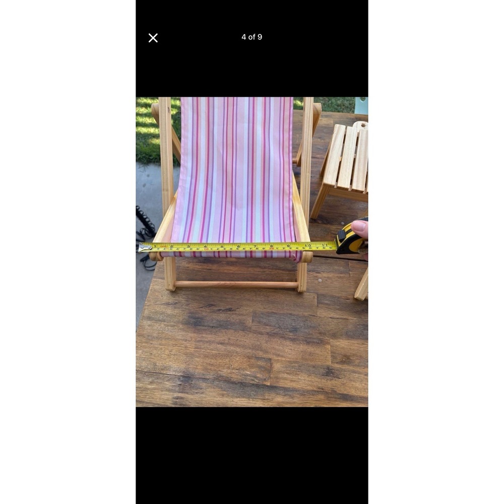 Badger Basket: Two Doll Beach Chair Set with Table - Picture 4 of 9